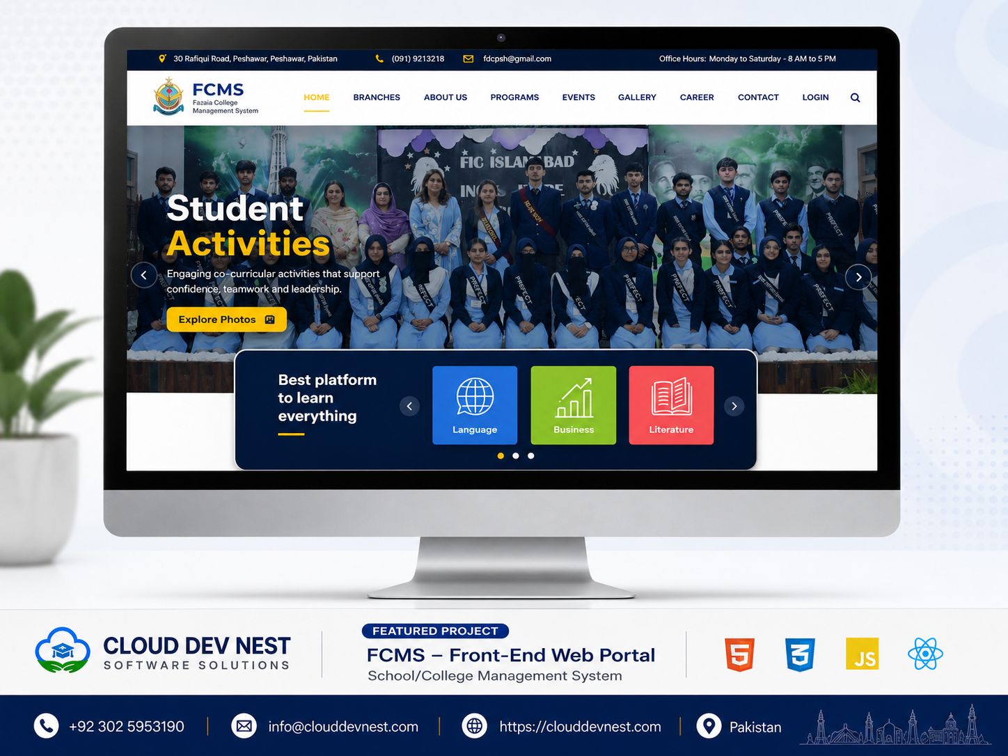 FCMS – Fazaia College Management System